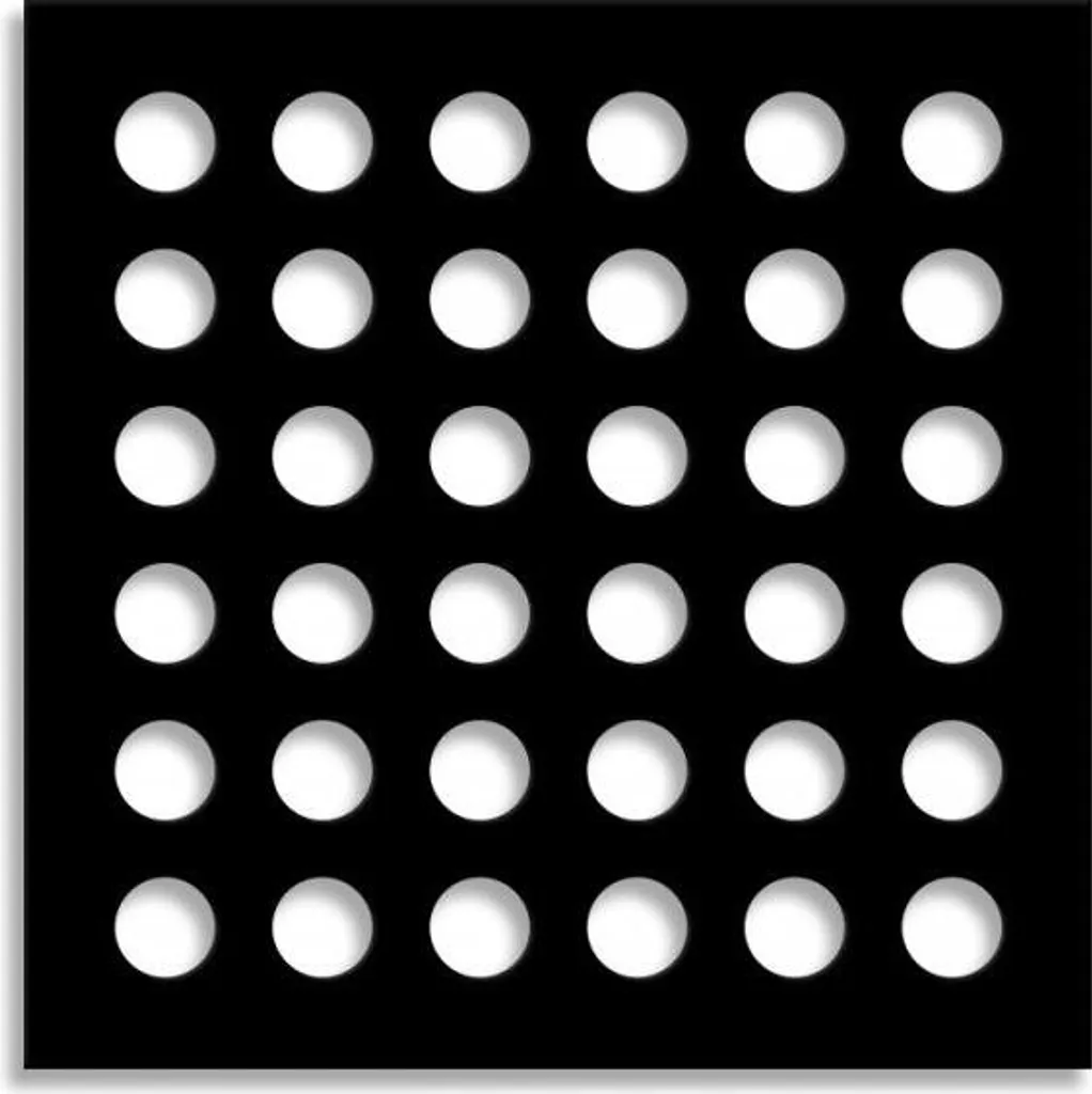 FORI-PICCOLI - Pannello in PVC traforato - Parasole 98x98 cm nero