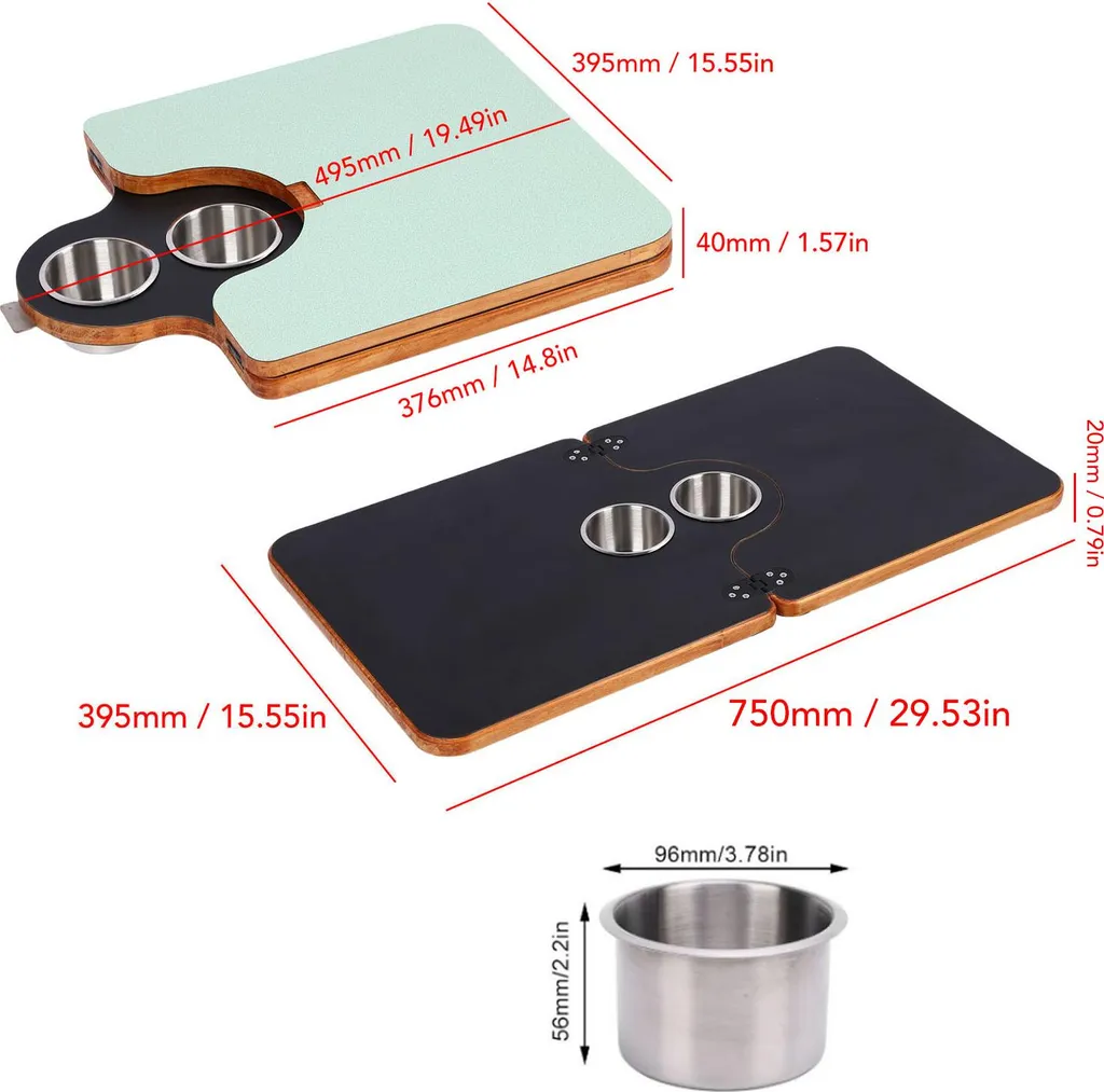 Gagnez de la place en camping-car : plateau table pliable bois