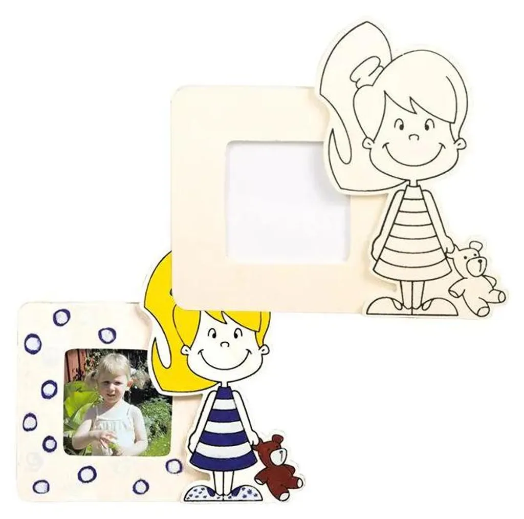 Lot de 24 cadres photo éducatifs en carton multicolore pour fille