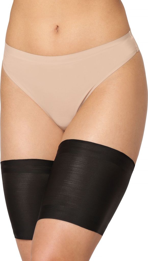 Merry Style Oberschenkelbänder Selbsttragende, elastische Oberschenkelbänder Anti-Reibung mit Silikonbändern Oberschenkelband MS10-438 (Schwarz,...