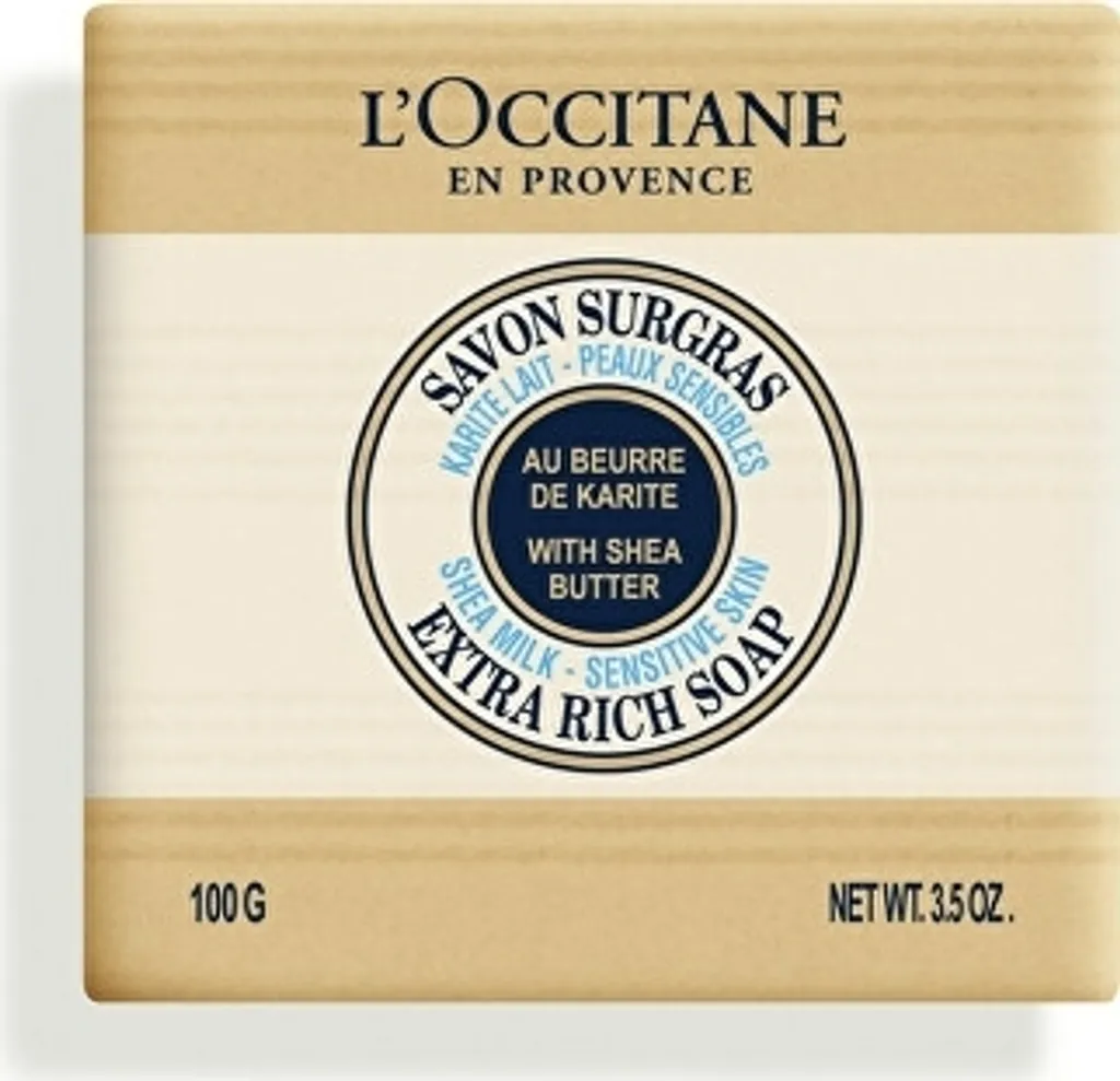 Savon de Toilette au Lait de Karité 250g pour Peau Sensible L'Occitane