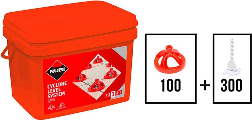 Kit de nivellement Cyclone 1,5 mm RUBI - 35964 Image du produit 
