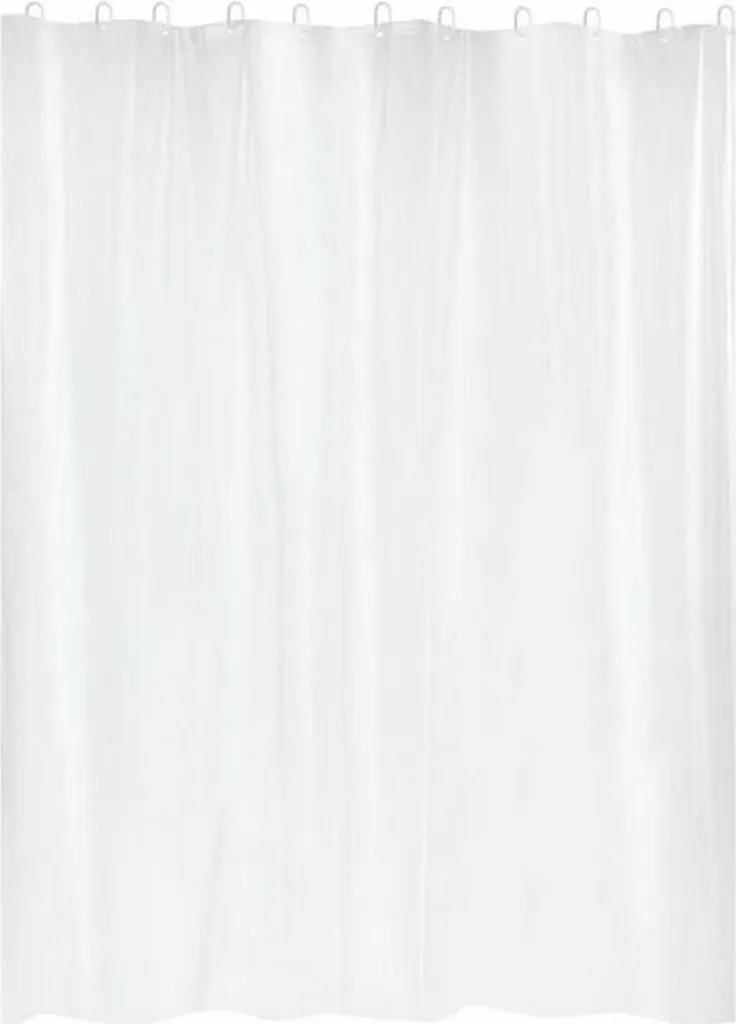 Rideau de Douche Anti-Eclaboussures 180x200 cm Blanc Gelco PVC PEVA