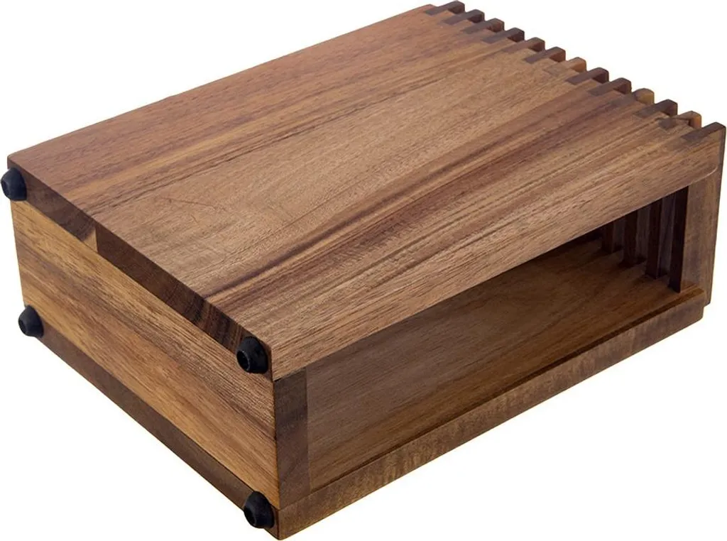 Porte-couteaux en bois de hêtre à compartiments multiples modulables