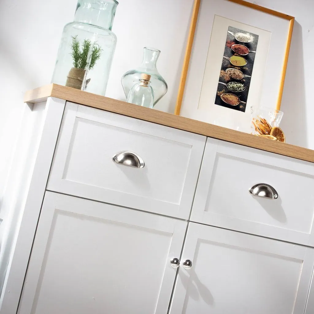 Optimisez votre rangement : Commode compacte L80cm 2 portes 2 tiroirs