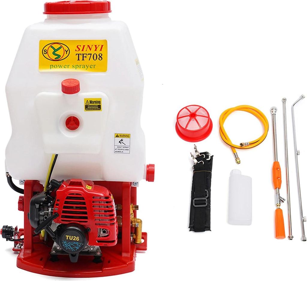 Gartenspritze - Rucksack-Drucksprüher - Manuelle Pumpe - Kunststofftank - Bis 20 l - Rot