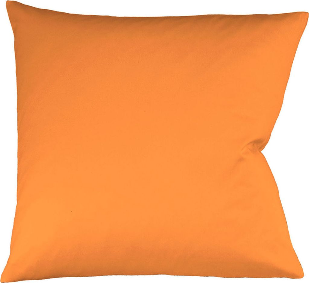Fleuresse Interlock-Jersey-Kissenbezug uni colours orange 2044 Größe 80x80 cm