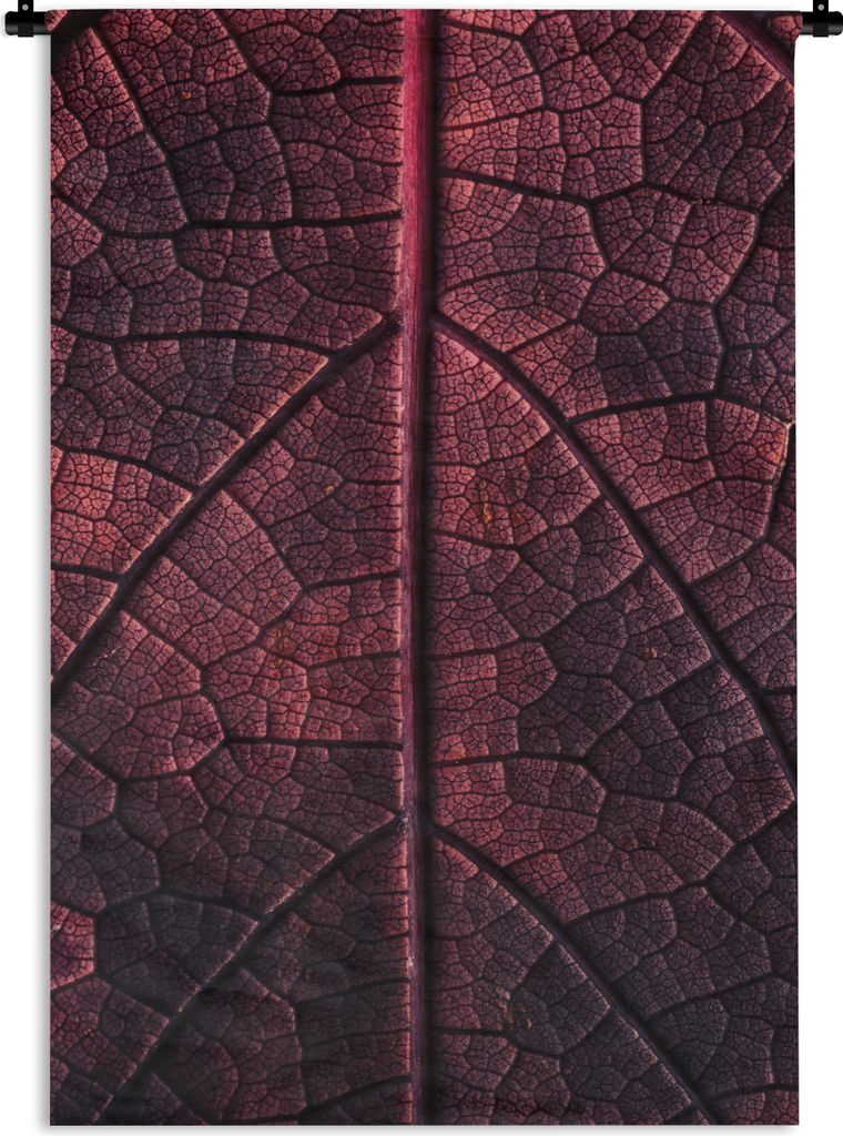 MuchoWow Wandteppich Wandbehang Abstrakt - Rot - Blätter - Pflanze 120x180 cm Tapisserie Dekoration Wandtuch - Schlafzimmer - Dekorationen für ...