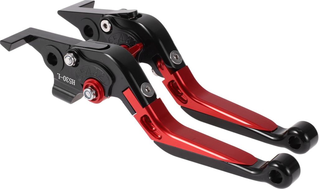 Kurz Lang Bremse Kupplung Hebel für Yamaha TMAX560 2019-2020 Verstellbarer Motorrad Lenker Bremshebel Aluminium Legierung Schwarz Kopf Rot Griff