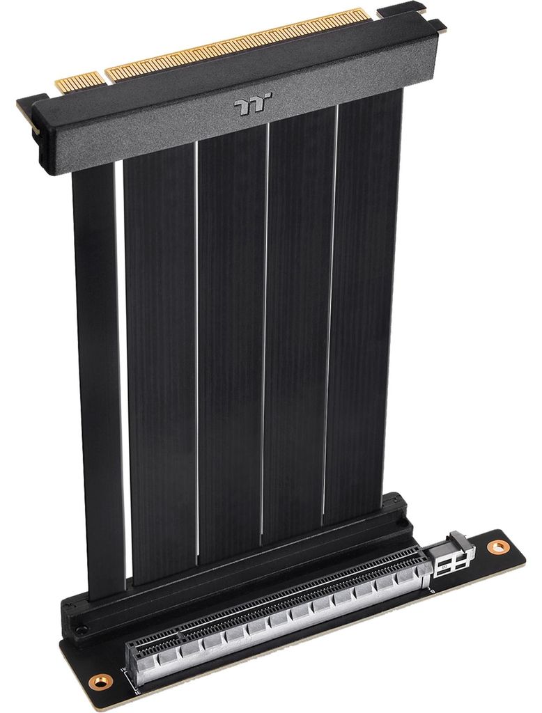 PCI-E 4.0 Dual 90° Riser Cable (schwarz, 13cm)