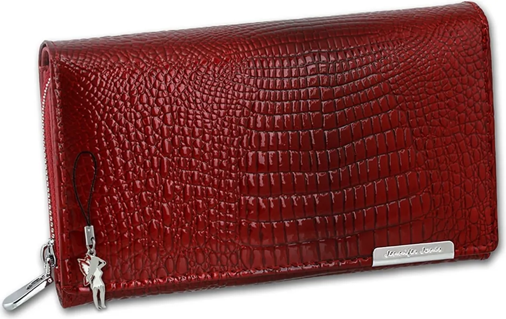 Jennifer Jones Portafoglio Cameriere Rosso Pelle 16x4x10cm D2OPJ712R