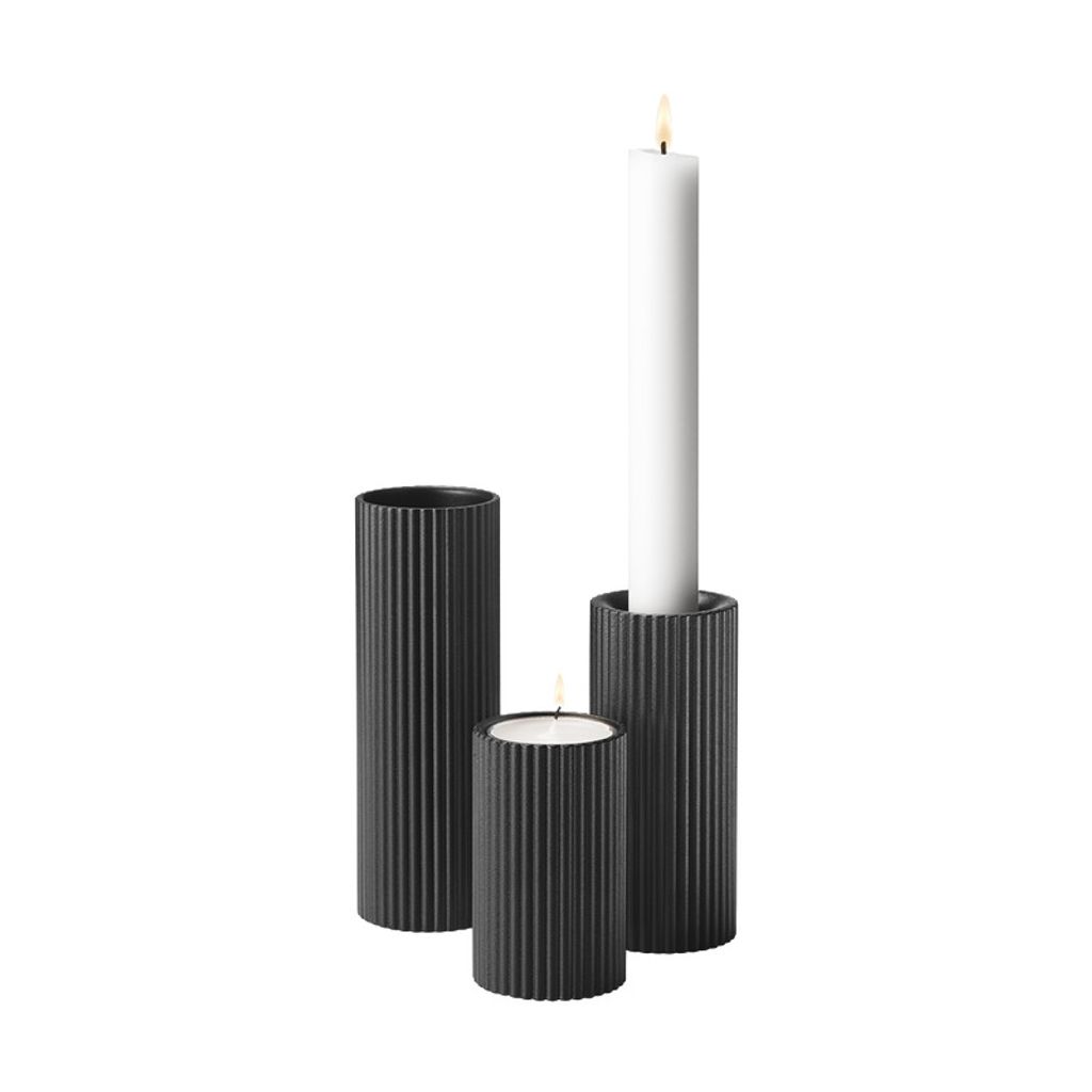 Georg Jensen BERNADOTTE TEALIGHT/TAPER CANDLEHOL SET S,M,L Produktbild 