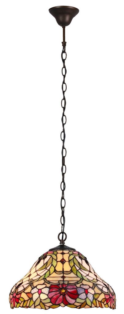 Rabalux 8086 Kronleuchter 2 Spots Mirella, E27, bronze-silber-mehrfarbig, rund, Klassisch, ø410mm