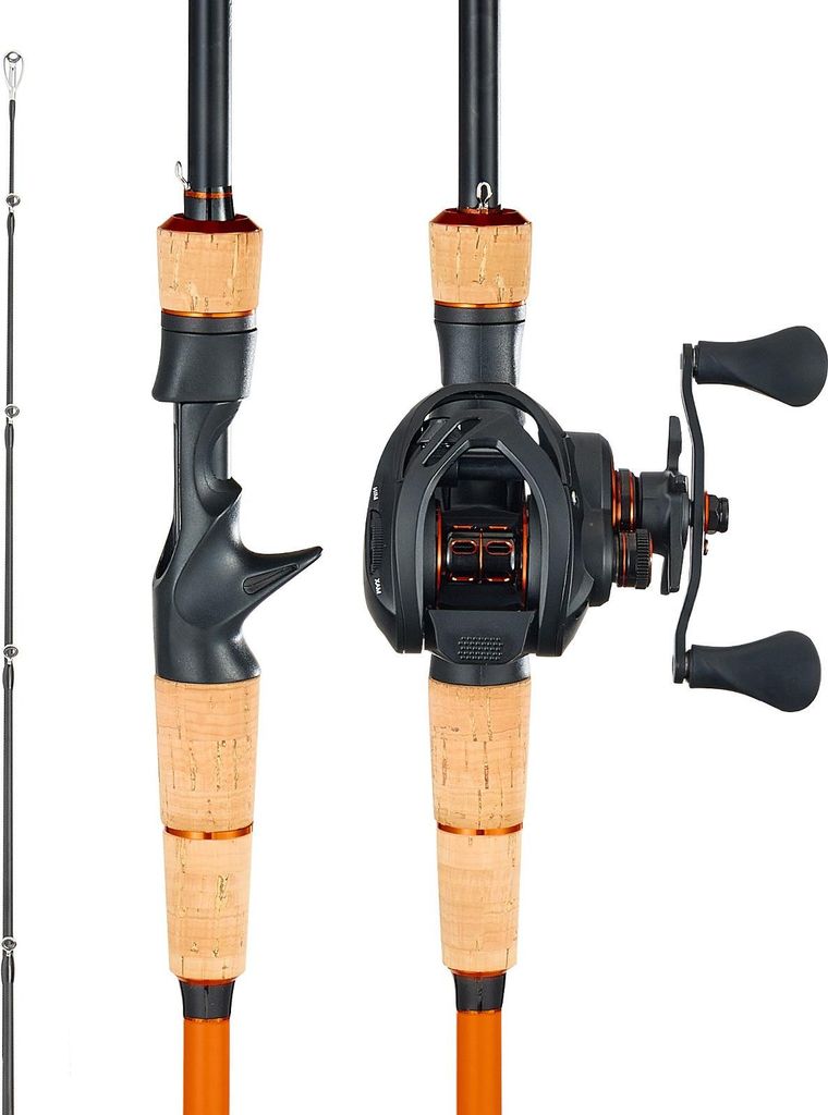 Baitcaster Set - Rute & Rolle (Baitcasting) - Länge 2,13 m - IM7 Kohlefaser - 7+1 Kugellager - Übersetzung 7,0:1 - Korkgriff - Rechtshand
