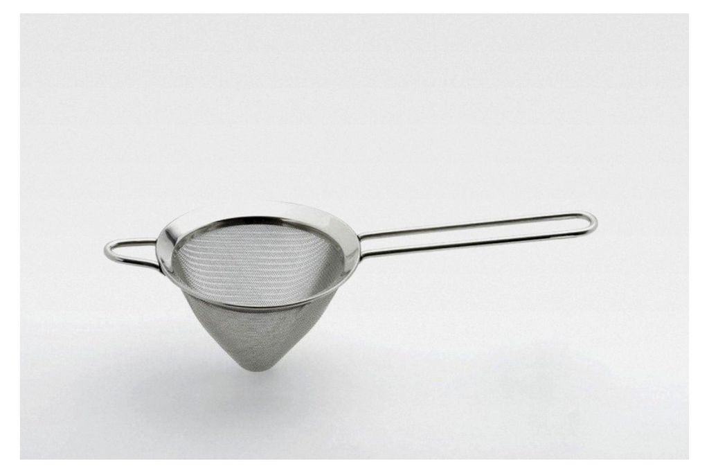 Spitzsieb aus Edelstahl, Silber, 37 x 16 x 10 cm