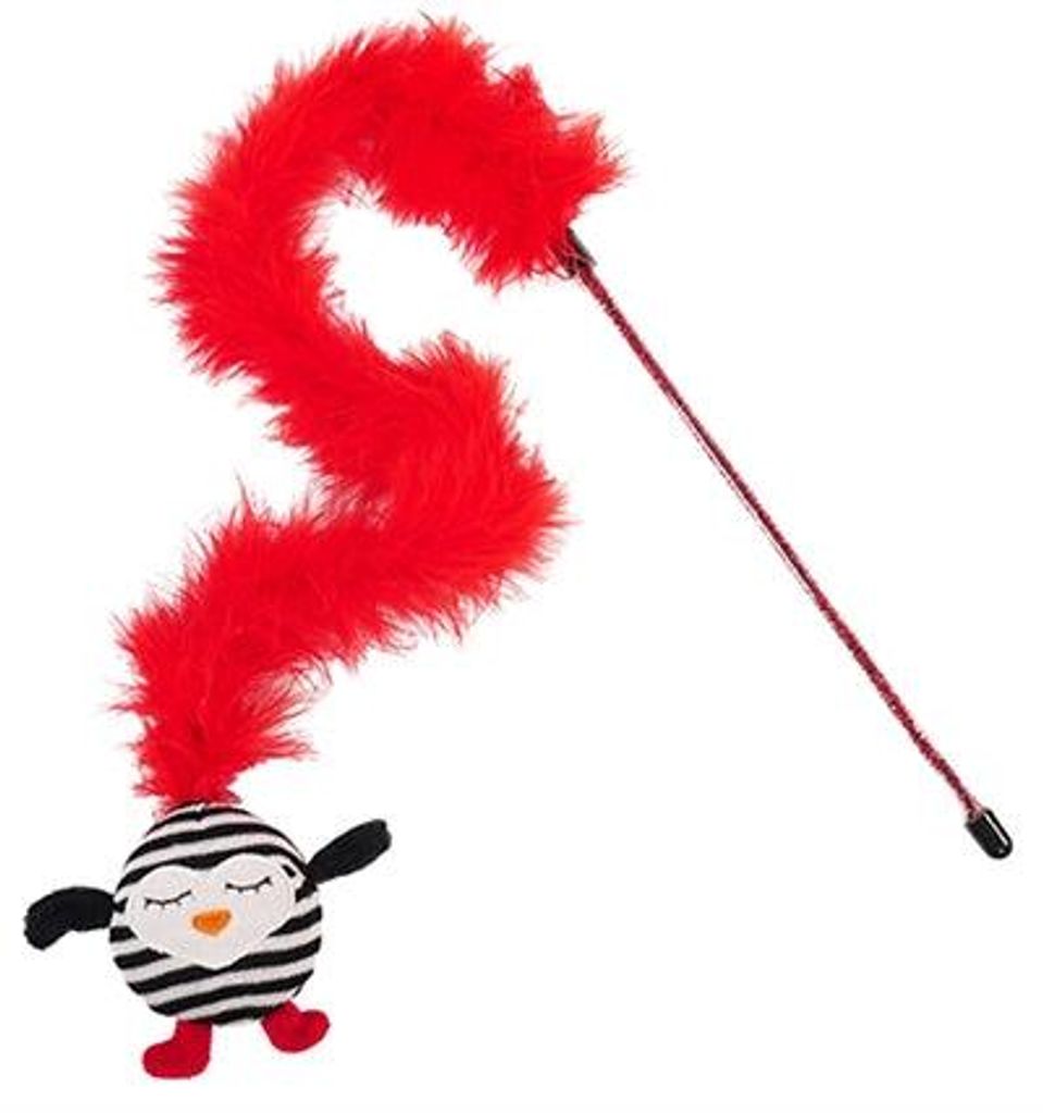 Rosewood Cat Stab gestreifter Pinguin mit Feder