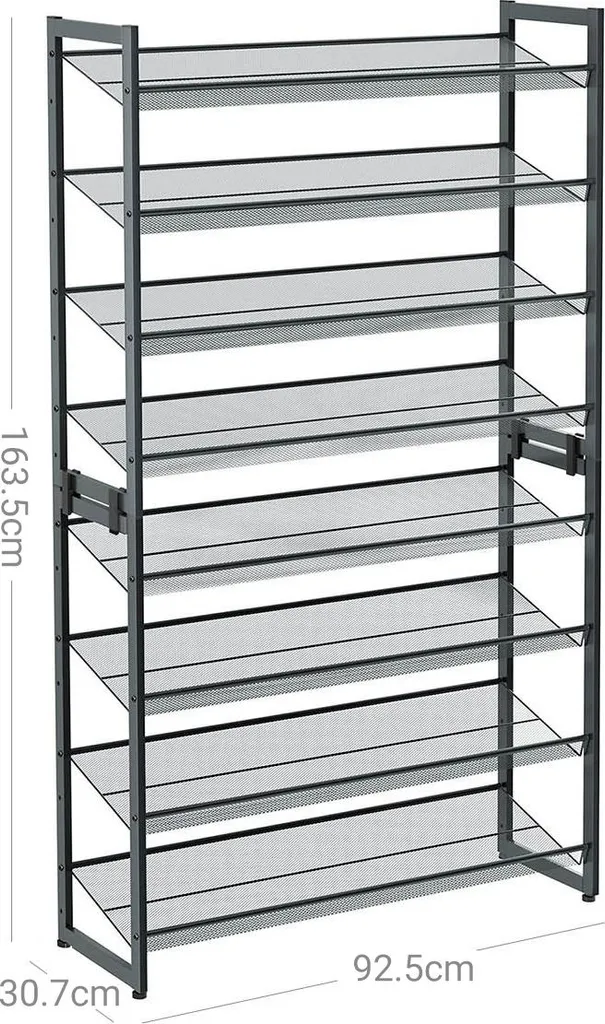 Fini le désordre : Rangement chaussures gris 2 pièces - Solution anti-vrac - 6