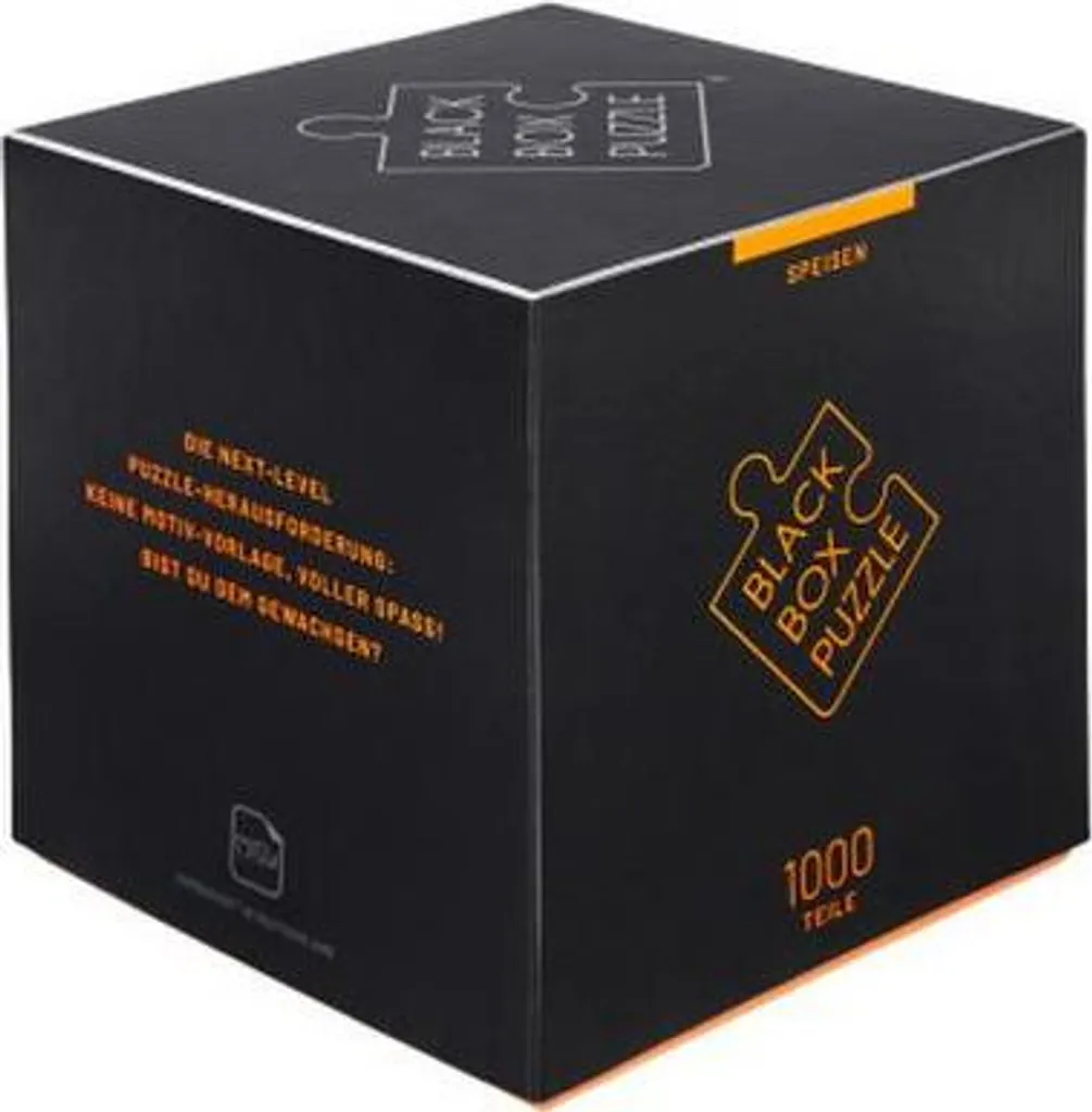 Boîte noire puzzle repas avec compartiments secrets pour un défi ludique