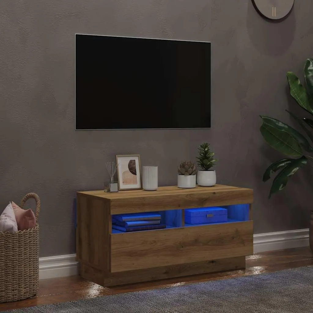 vidaXL Supporto TV LED 80x35x40 cm Rovere Artisan | Specifiche Tecniche - 3