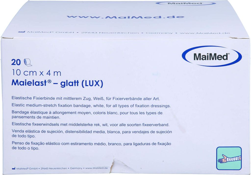 MaiMed Maielast gładki elastyczny bandaż mocujący 10 cm x 4 Zdjęcie produktu 