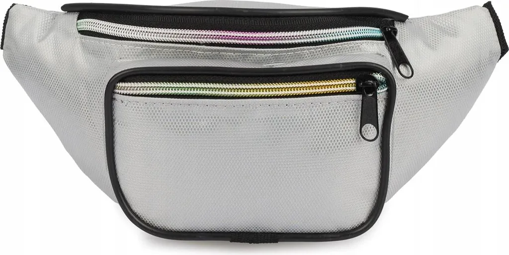Sac banane argenté imperméable classique - Sac de taille ajustable - 5