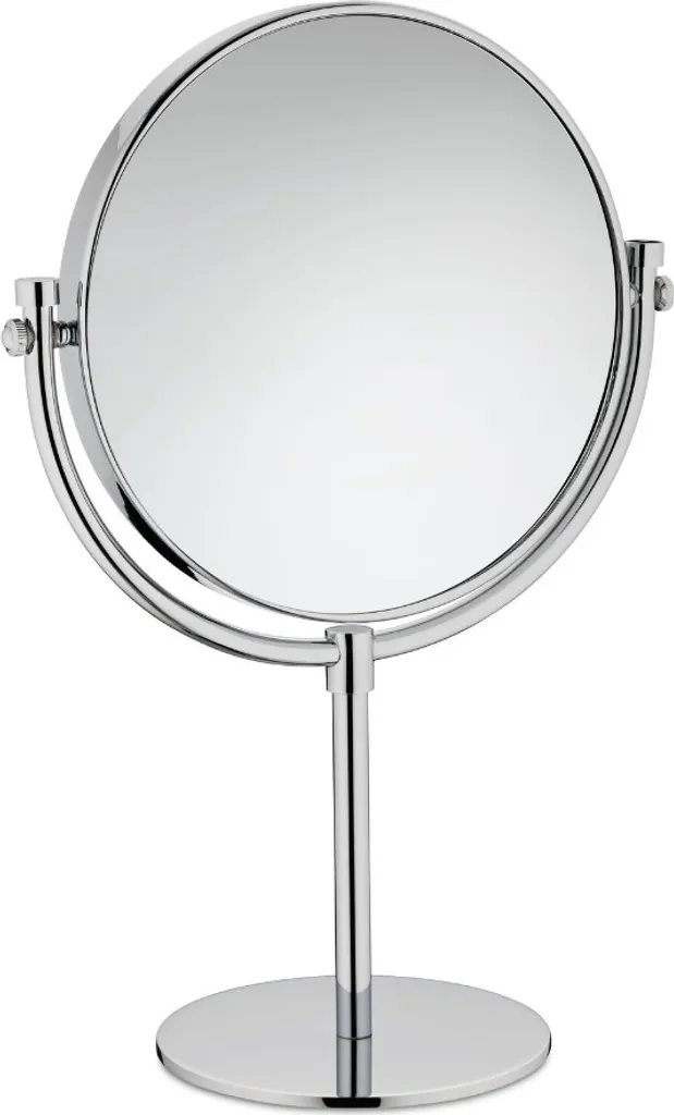 Miroir cosmétique pivotant GRETA chromé avec double face grossissante