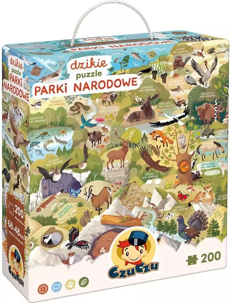 CZUCZU Wild Puzzle Parcs Nationaux 92498 : Grand Puzzle Enfant Educatif