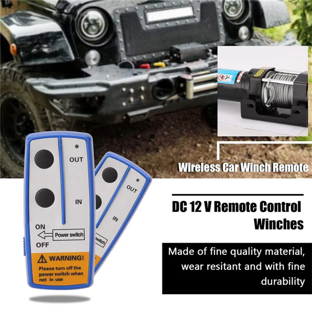 Treuil électrique 12V 4500 lbs 2041kg avec moteur puissant de 1,4 kW
