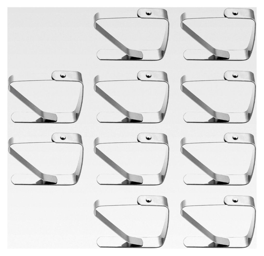 10 Stück Edelstahl Tischdeckenklemmen für Zuhause und Outdoor