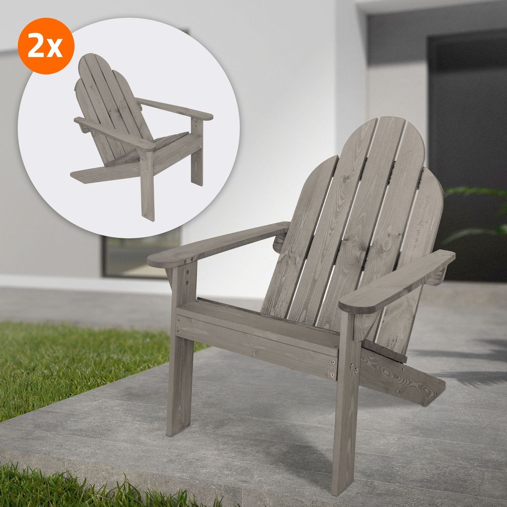 ECD Germany Zahradní židle Adirondack - sada 2 kusů, Obrázek produktu 