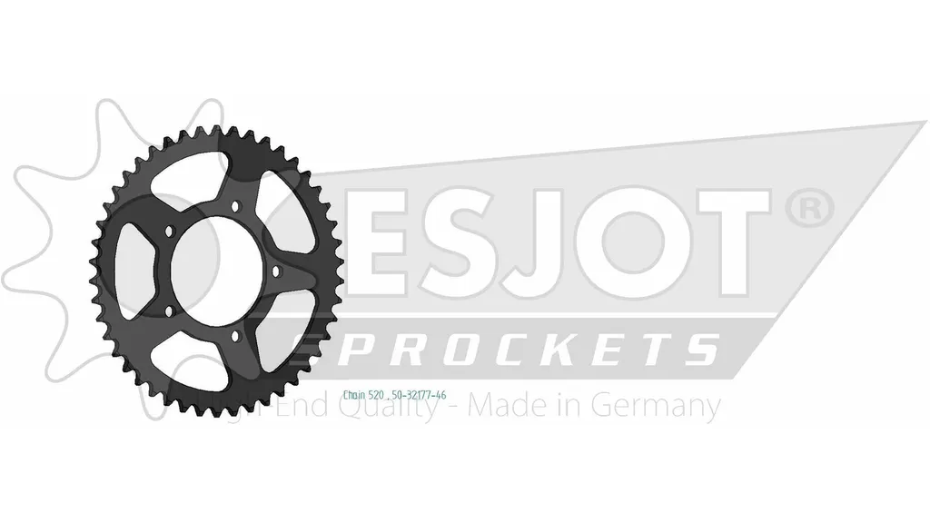 Pignon Acier Noir ESJOT 32177 : Solution Anti-Usure 42 Dents Pas 520