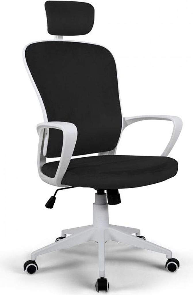 Bürostuhl aus Stoff mit Ergonomischen Linien und Kopfstütze Im Sepang-Design