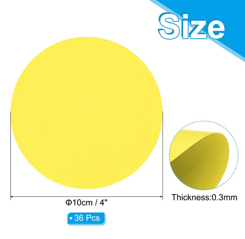 36 Stš¹ck Moderationskarten Karteikarten Kreis-Karton, 10 cm runde Ausschnitt-Papierdicke Karton-Untersetzer fš¹r DIY-Bastelprojekte Klassenzim...