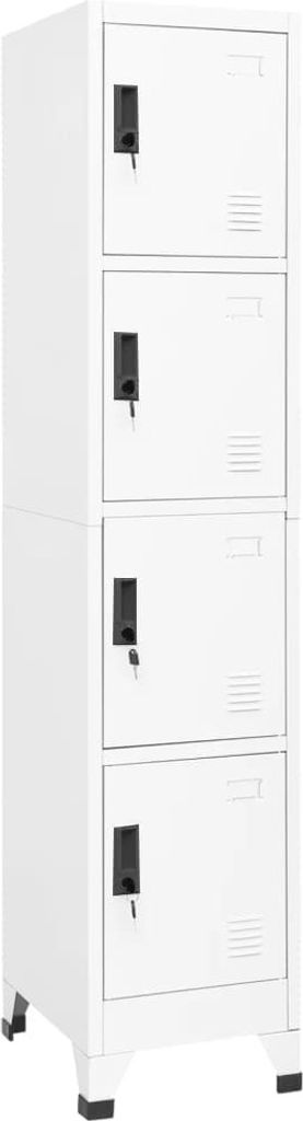 Schließfachschrank Weiß 38x45x180 cm Stahl