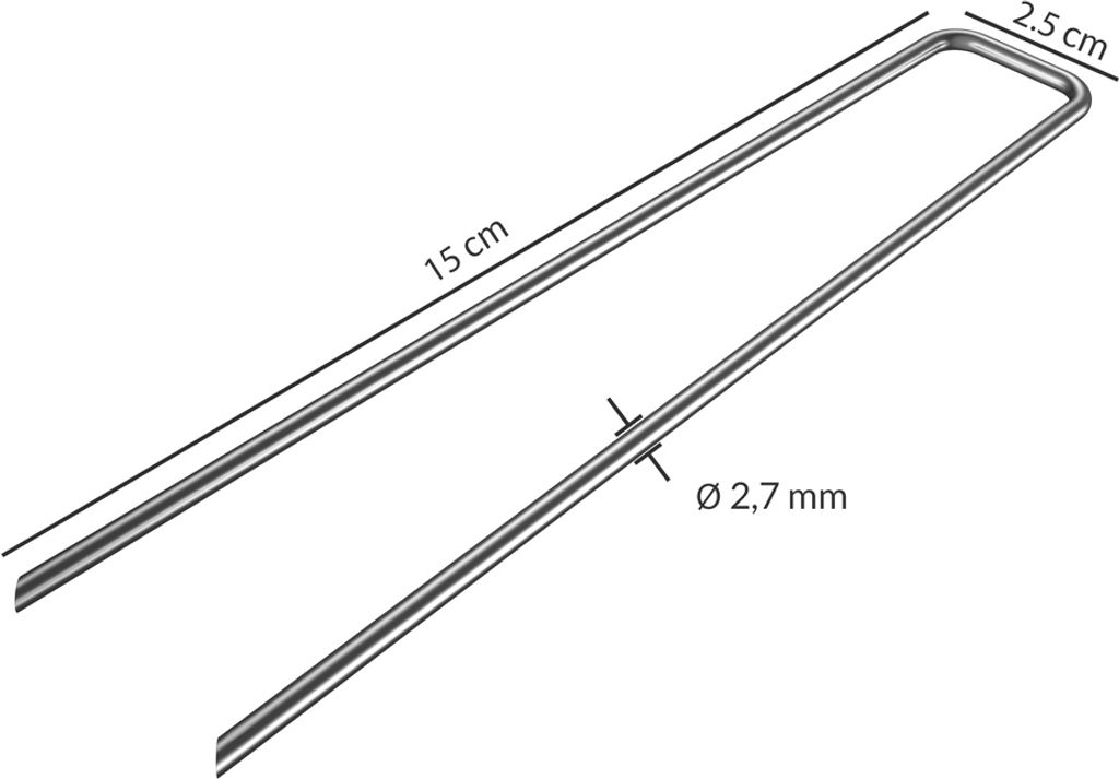 GARDEBRUK® 100x Erdanker verzinkter Stahl 150mm x 25mm Ø Produktbild 7