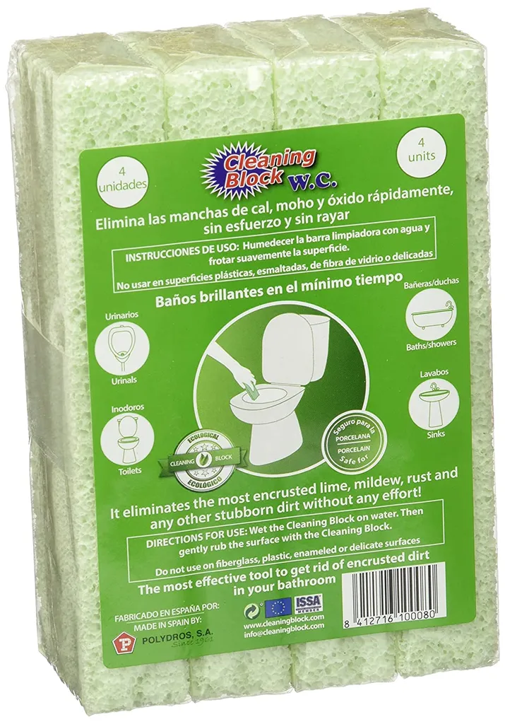 Bloc de nettoyage WC pro formule anti-tartre pack 12x4 haute efficacité
