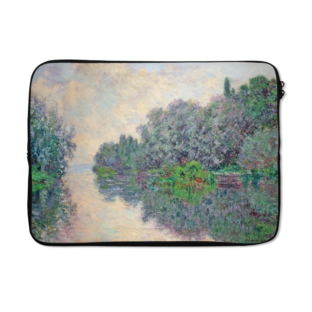 MuchoWow Laptop Hülle 14 ZollMorgen an der Seine bei Giverny - Gemälde von Claude Monet Laptoptasche - Laptoptasche - Stoßsicher - Schutzhaube