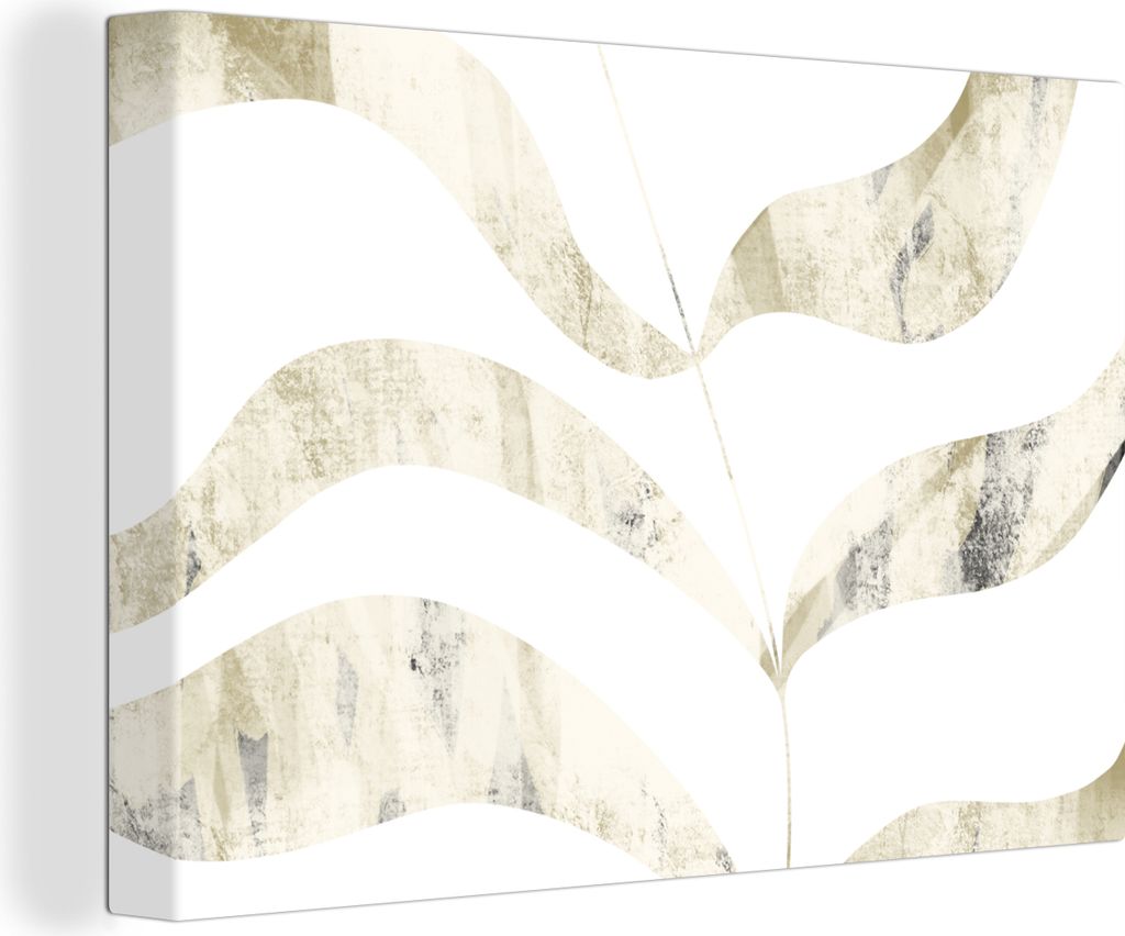 OneMillionCanvasses - Leinwandbilder - 140x90 cm, Blätter - Pastell - Entwurf, Wandbilder Kunstdruck Wanddekoration - Foto auf Leinwand - Gemäl...