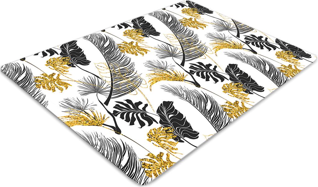 Stuhlunterlage Bürostuhlunterlage 120 cm x 90 cm Bodenmatte Bürostuhlunterlage - Goldenes tropisches