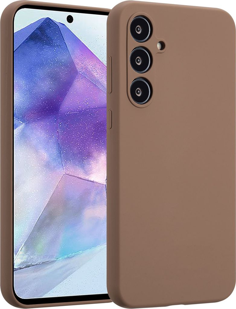 Accezz Liquid Silikoncase Samsung Galaxy A55 - Hellbraun