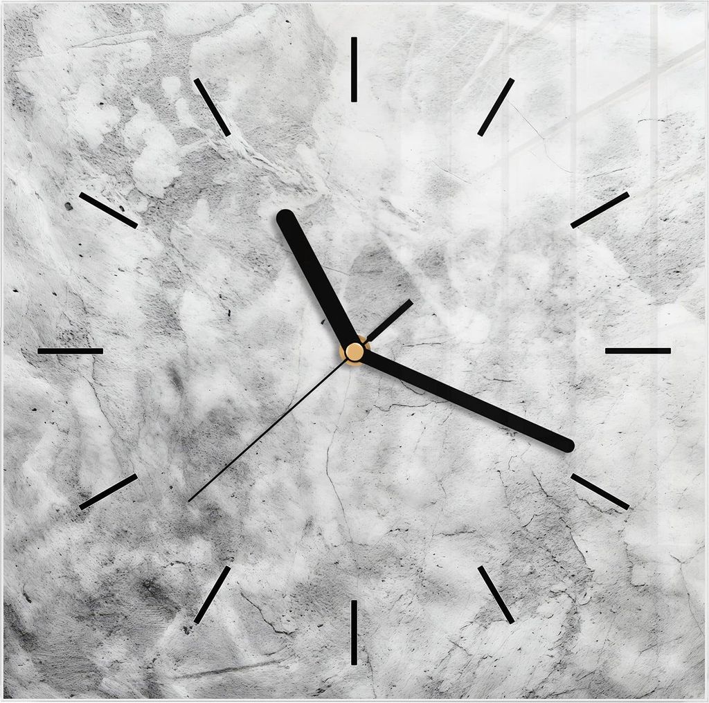 Wanduhr aus Glas mit Motiv Marmor Struktur- 30 x 30 cm - Produktbild 