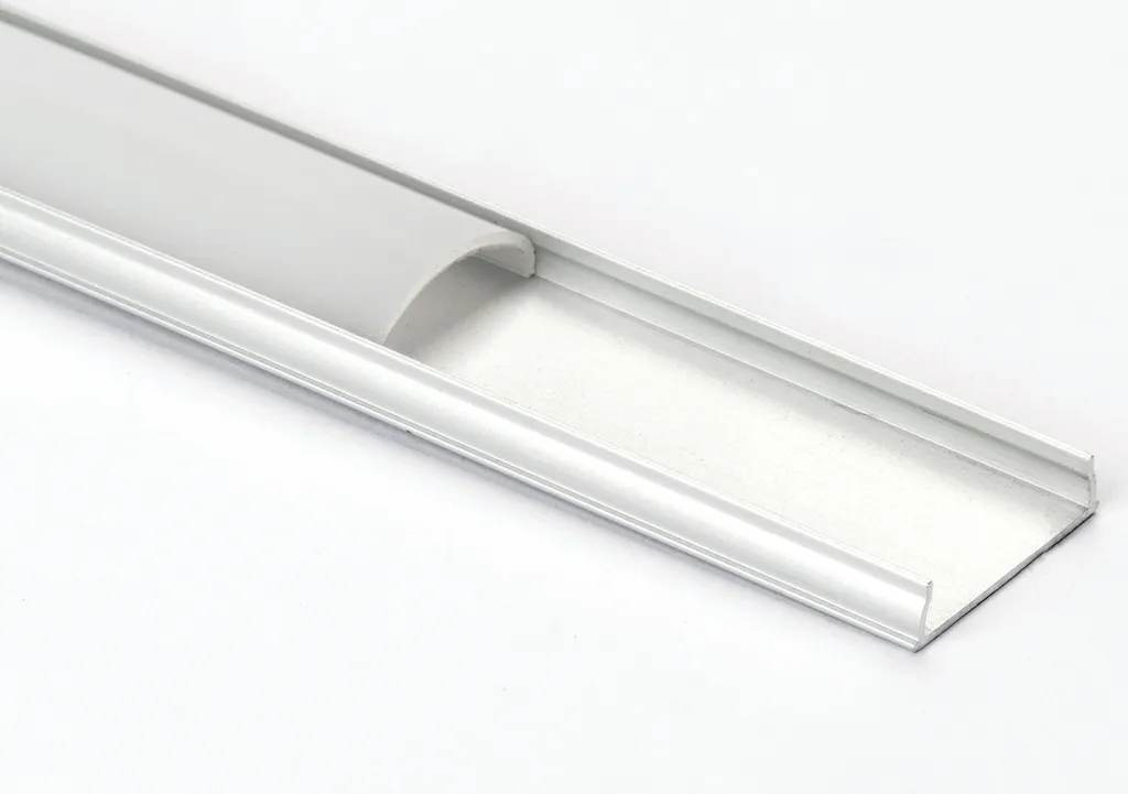Profilo Alluminio LED 2 Metri 1090 Bianco | Copertura Opaca 15mm