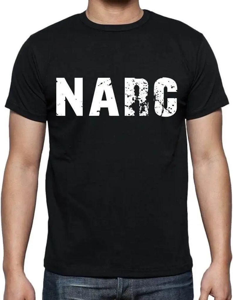 Herren Grafik T-Shirt Narc Öko-Verantwortlich Vintage Jahrgang Kurzarm Lustige Druck Geburtstag Geschenk Mann