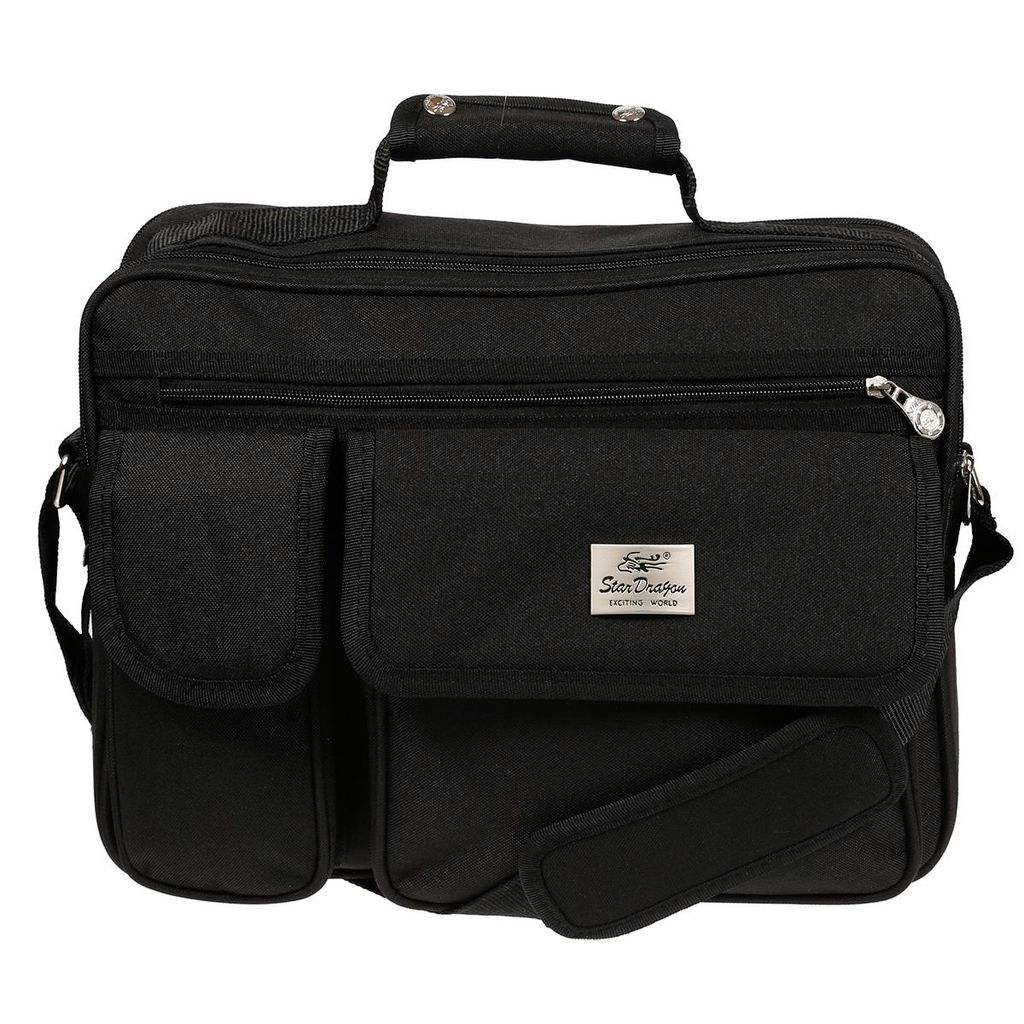 Hochwertige XL Herrentasche Flugbegleiter schwarz Arbeitstasche Trolly Bag 