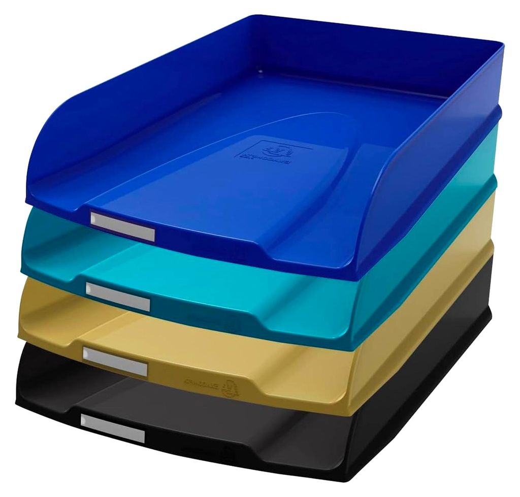 4er Set Briefablage Combo STYLI Neo Deco aus Recycling-Kunststoff DIN A4+. Praktische Briefkörbe für Ihre Organisation. Stapelbare Ablagekörbe m...