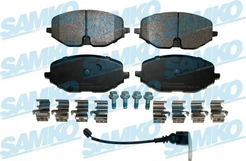 Plaquettes de frein SAMKO 5SP2184AK haute performance VW Golf VIII