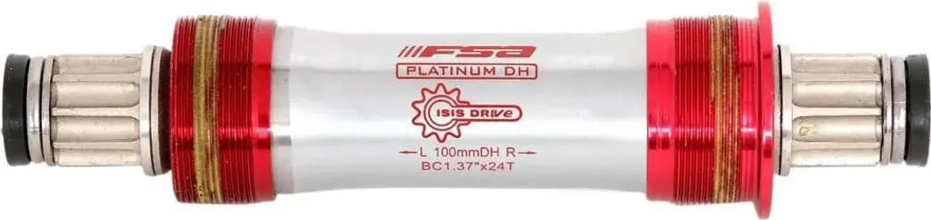 Pédalier Compact 110 mm MSC FSA ISIS Rouge - Manivelles Courtes 150 mm