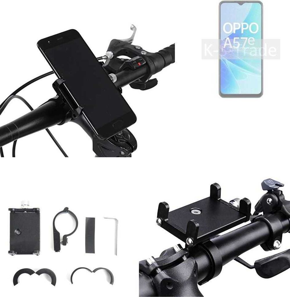 K-S-Trade Handyhalterung für das Fahrrad kompatibel mit Oppo A57e Halter Lenkstange Fahrradhalterung Motorrad Bike Mount Befestigung Smartphone Handy