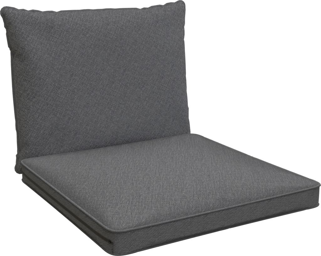 POKAR Loungekissen Sitzauflagen Sitzkissen Sitzpolster, Farbe:Grau, Size:2er Set (60x60 + 60x40)