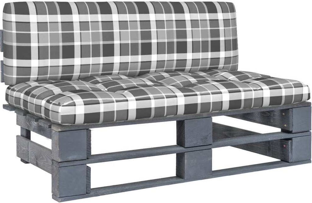 Outdoor-Mittelsofa Paletten Imprägniertes Kiefernholz Grau Produktbild 